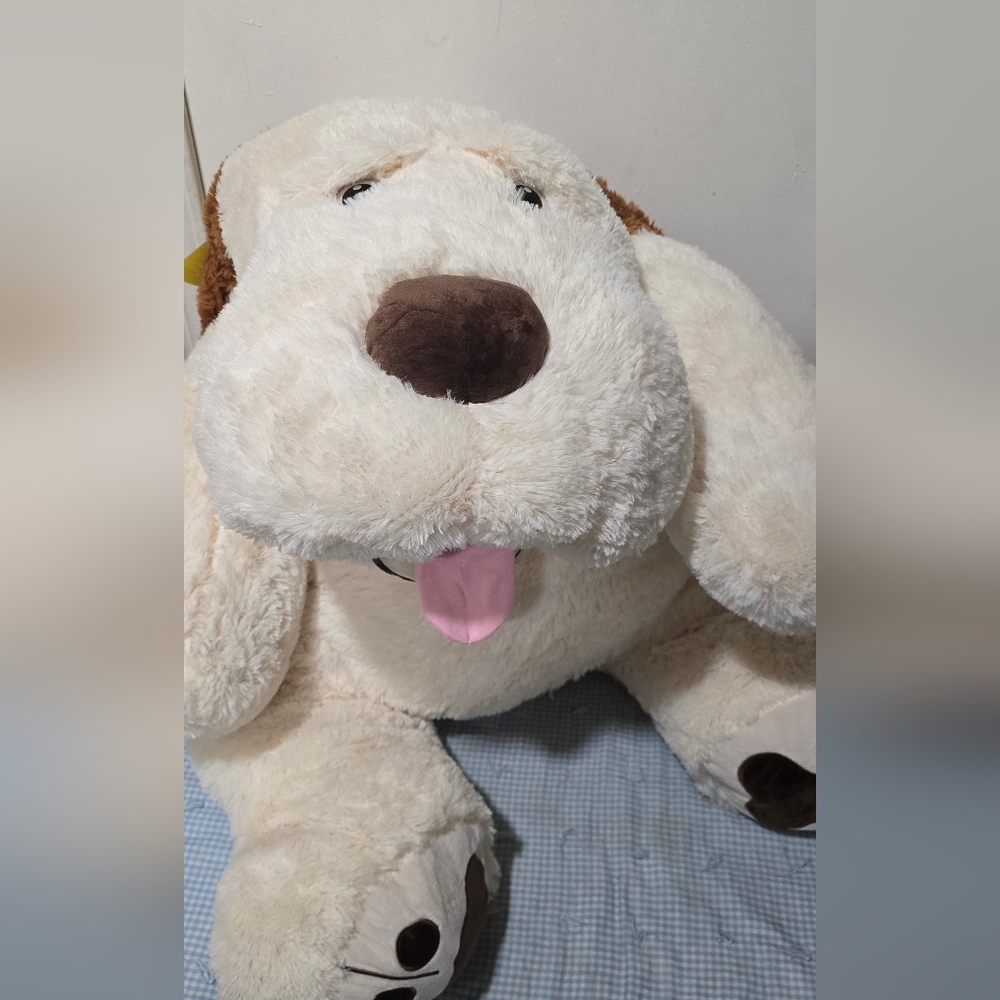 Plush Cream Dog Toy
